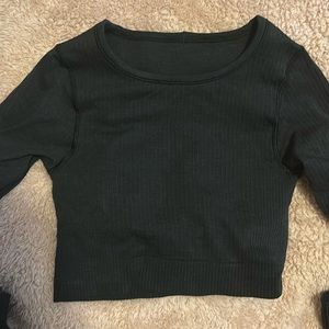Lululemon Ebb to Street Long- Sleeve Shirt Cropped
